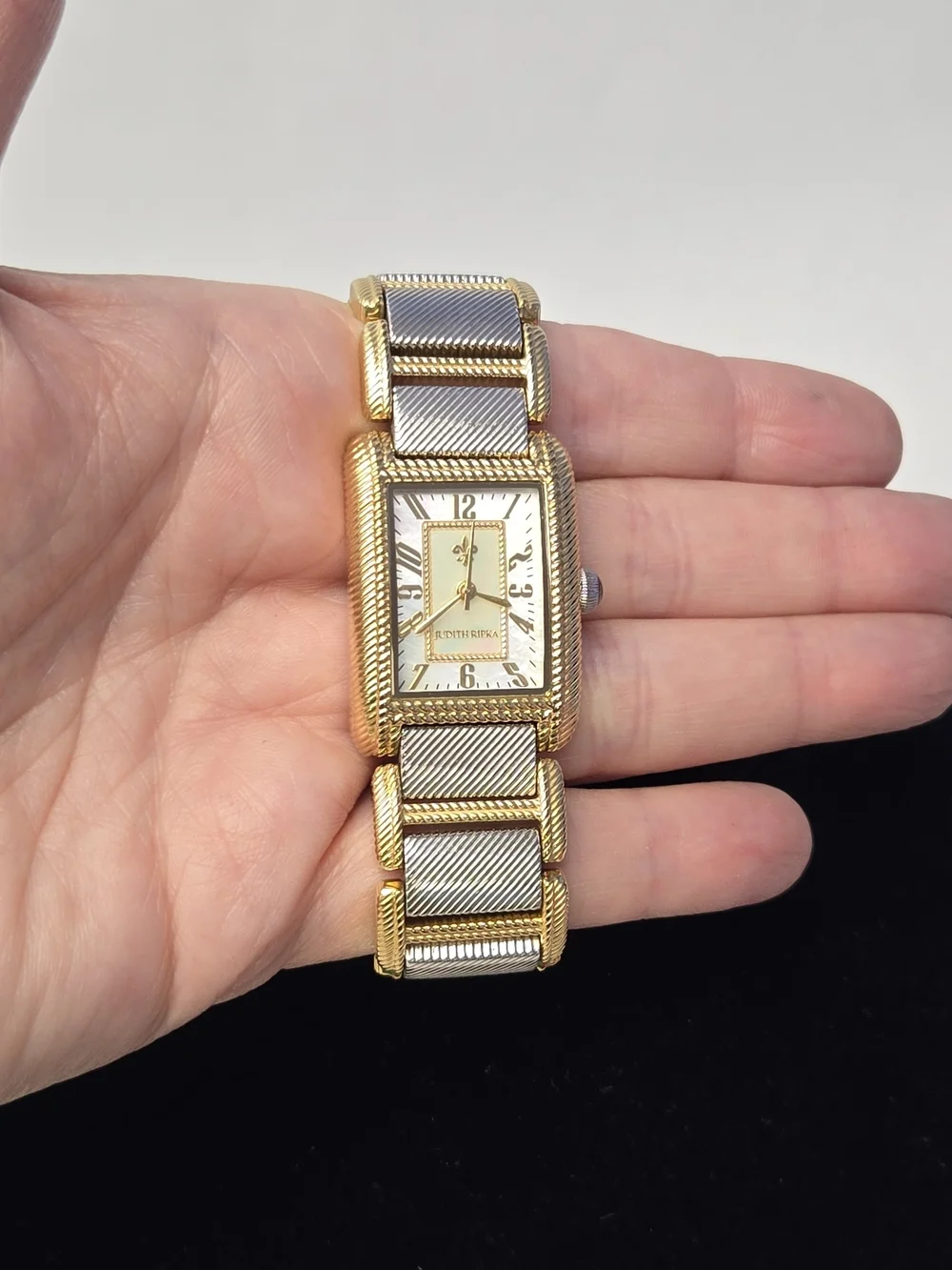 Judith Ripka Lexington Two-Tone Gold and Silver Women's Watch